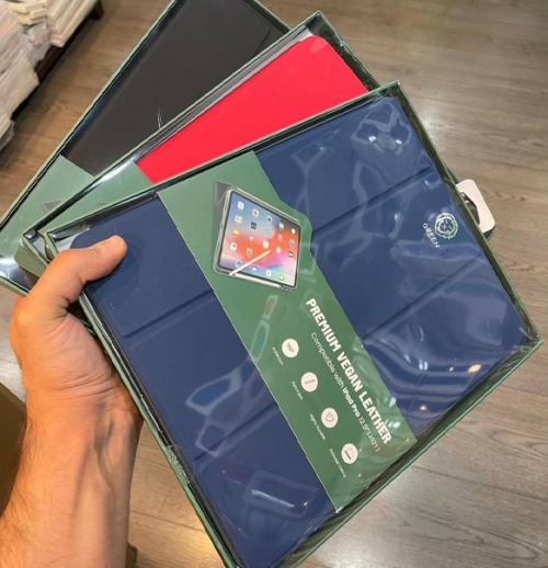 کیف آیپد iPad چرمی Laether Green مدل Vegan